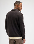 BUTCHER OF BLUE PULLOVER NASH BOUCLE POLO TOPAZ BROWN