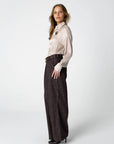 COSTER COPENHAGEN BLOUSE METALLIC SHIRT LIGHT BEIGE SHIMMER