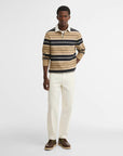 BARBOUR POLO FRITH STRIPED RUGBYSHIRT STONE