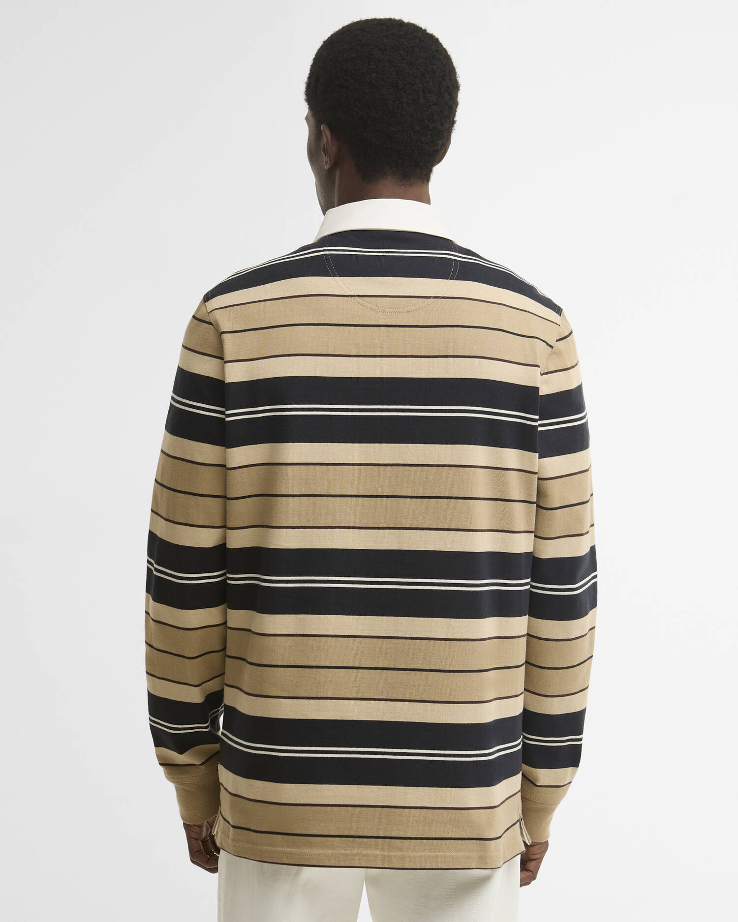 BARBOUR POLO FRITH STRIPED RUGBYSHIRT STONE