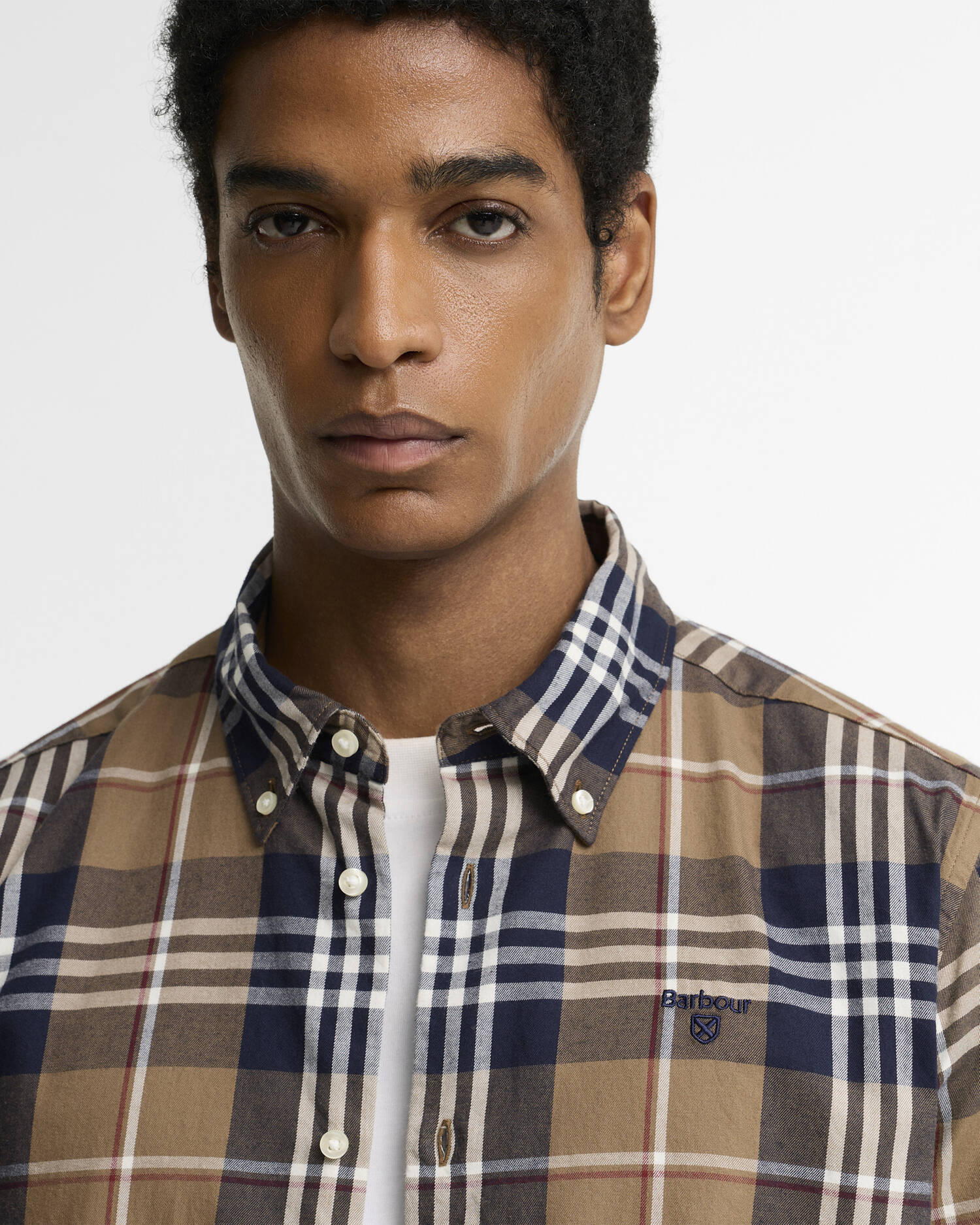 BARBOUR OVERHEMD EDGAR TAILORED SHIRT STONE