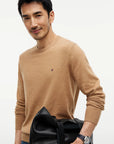 TOMMY HILFIGER PULLOVER ORGANIC COTTON CASHMER SAFARI CANVAS HEATHER