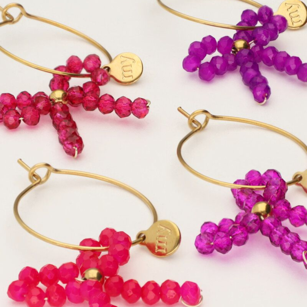 MY JEWELLERY WIJNGLAS-BEDELS STRIKJES COLORS