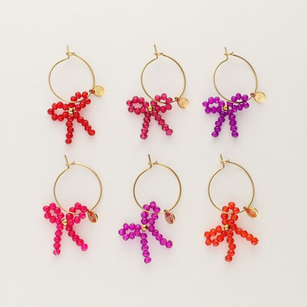 MY JEWELLERY WIJNGLAS-BEDELS STRIKJES COLORS