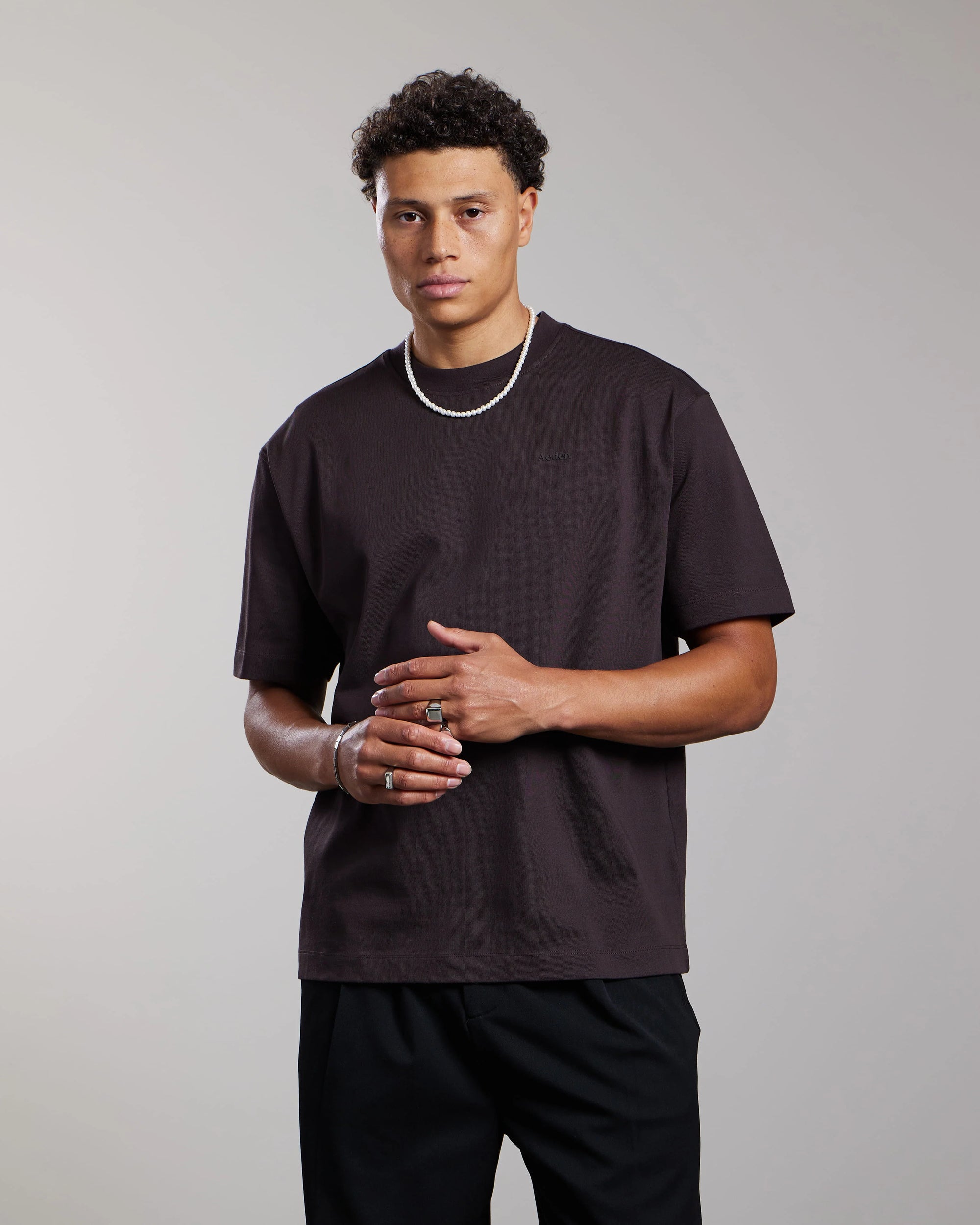 AEDEN T-SHIRT MONAS TEE GANACHE