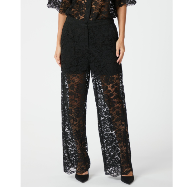NEO NOIR PANTS LAMI LACE BLACK