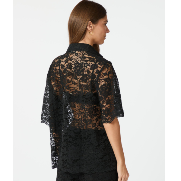 NEO NOIR BLOUSE LAMARI LACE SHIRT BLACK