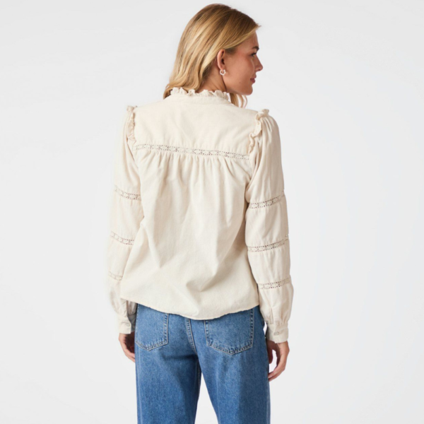 NEO NOIR BLOUSE ISALA CORDUROY IVORY