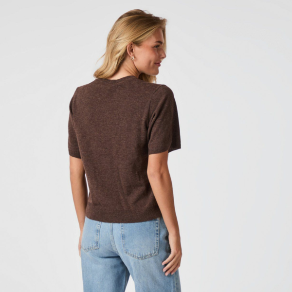 NEO NOIR TOP MISSY KNIT BROWN MELANGE