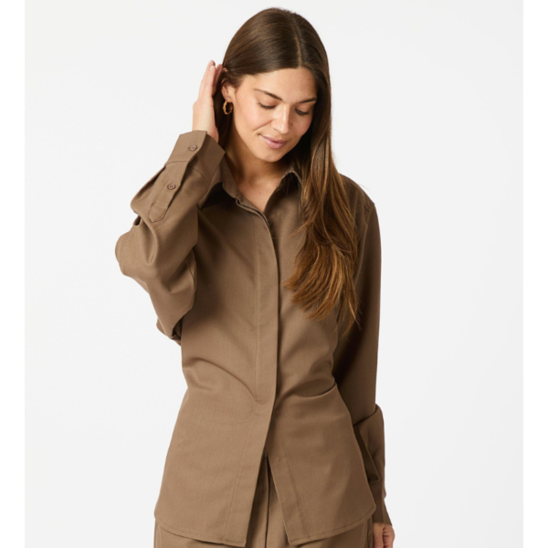 NEO NOIR BLOUSE WALDIS SOLID TAUPE
