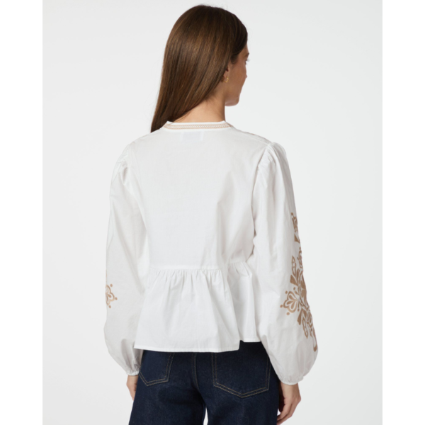 NEO NOIR BLOUSE GINIA EMB OFF WHITE