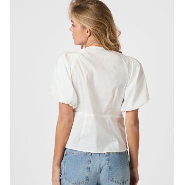 NEO NOIR BLOUSE IRINA POPLIN TOP WHITE