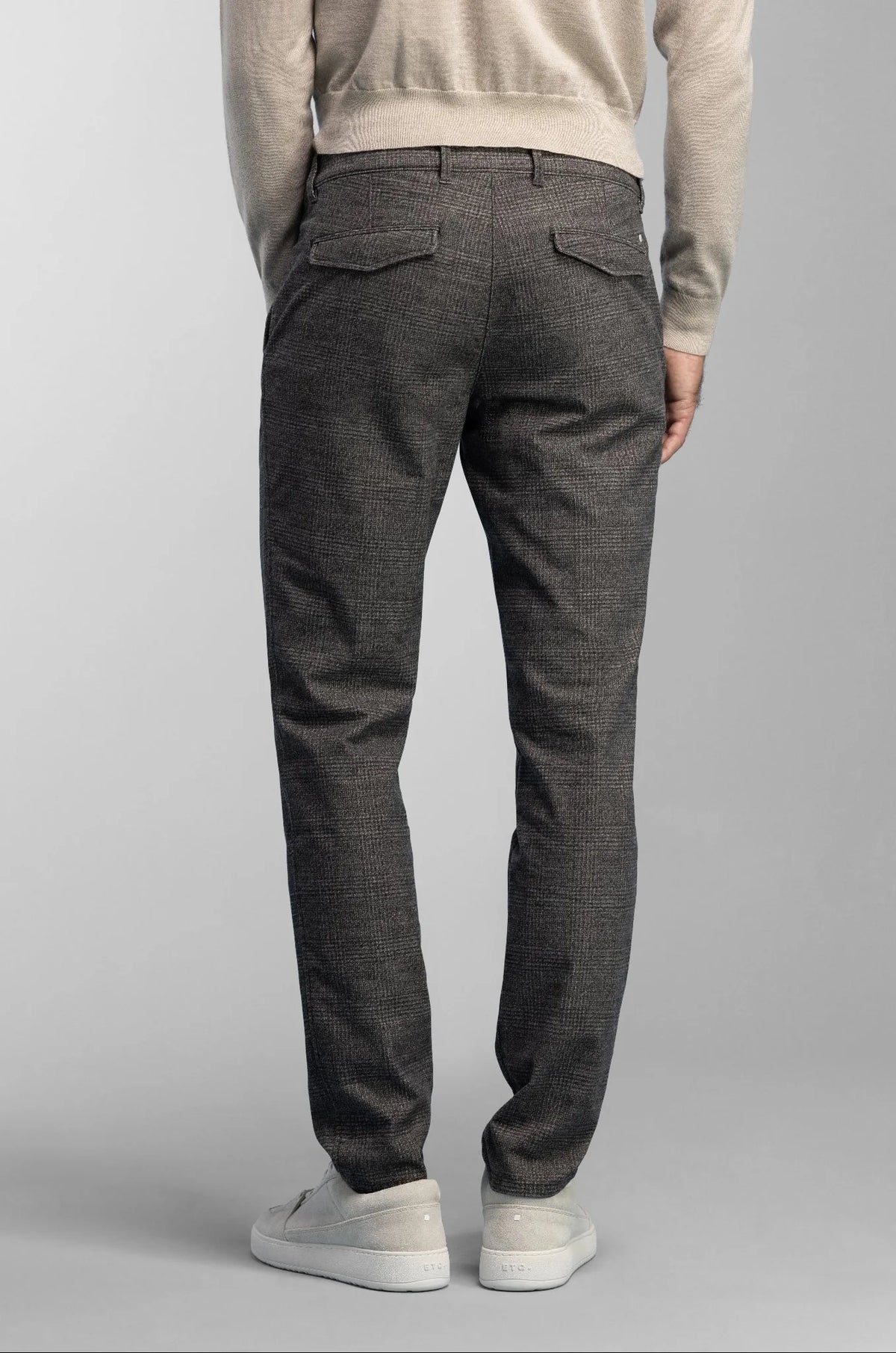 NORTH84 PANTS PRESTIGE CHINO GREY CHECKERED
