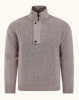 PAUL & SHARK PULLOVER TECH HALF-ZIP WOOL TYPHOON PLATINUM DETAILS TAUPE