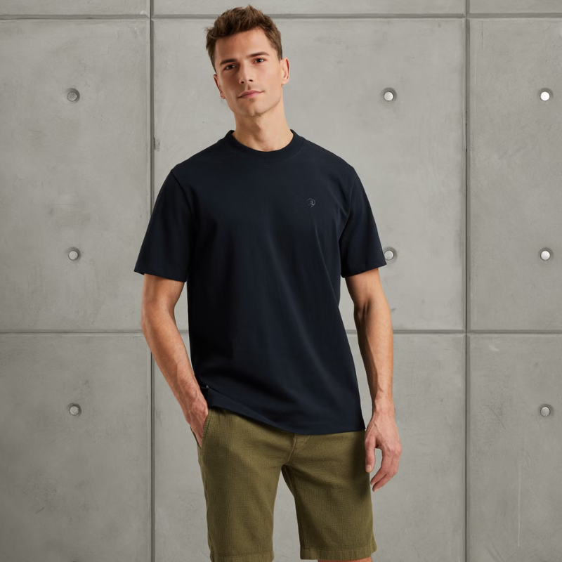 CAST IRON T-SHIRT R-NECK BACKPRINT DARK SAPPHIRE