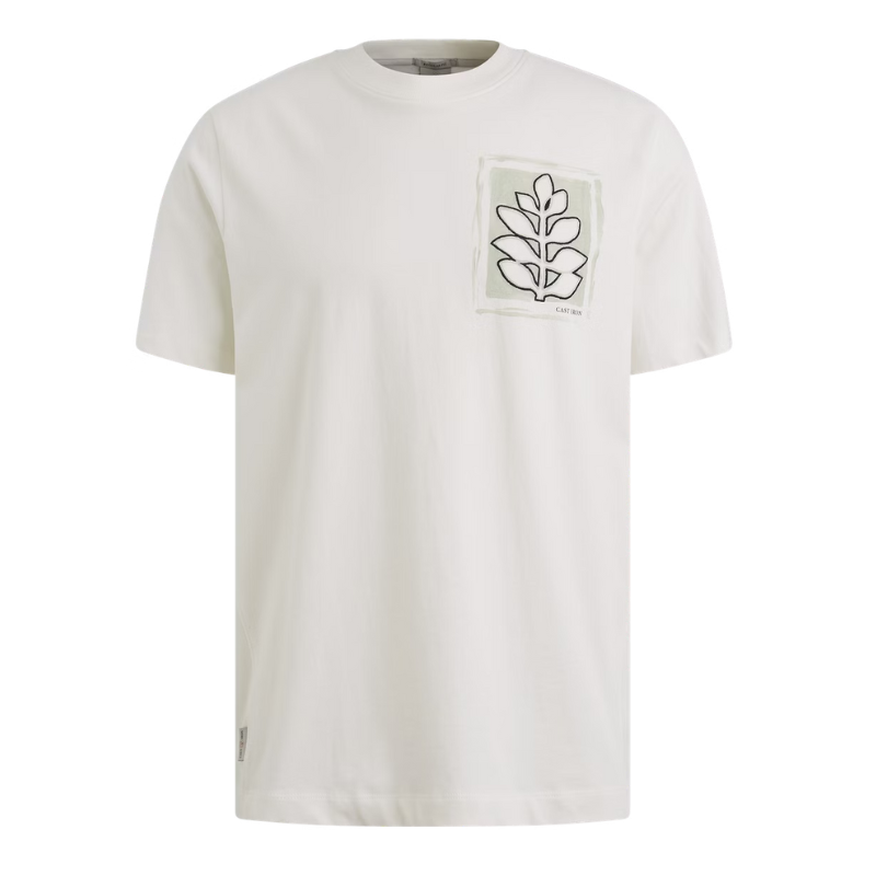 CAST IRON T-SHIRT R-NECK ARTWORK SNOW WHITE