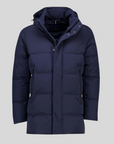 PAUL & SHARK JAS TYPHOON RE-4X4 STRETCH LONG QUILTED JACKET DARK BLUE