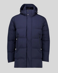 PAUL & SHARK JAS TYPHOON RE-4X4 STRETCH LONG QUILTED JACKET DARK BLUE