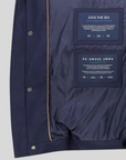 PAUL & SHARK JAS TYPHOON RE-4X4 STRETCH LONG QUILTED JACKET DARK BLUE