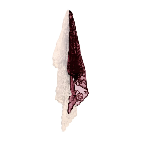 COSTER COPENHAGEN SJAALS LACE SCARVES 2-PACK CREME/BURGUNDY MIX