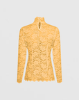 NEO NOIR TOP LIZA LACEFLOWER BLOUSE ORANGE
