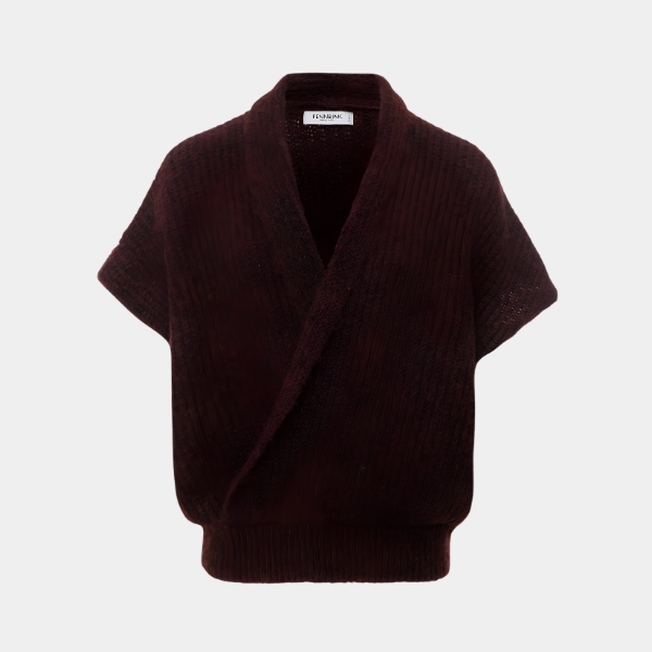 PENN&amp;INK N.Y PULLOVER JUMPER AUBERGINE MELANGE