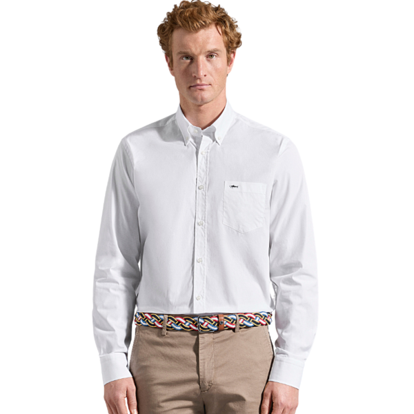PAUL &amp; SHARK OVERHEMD COTTON POPLIN SHIRT WHITE