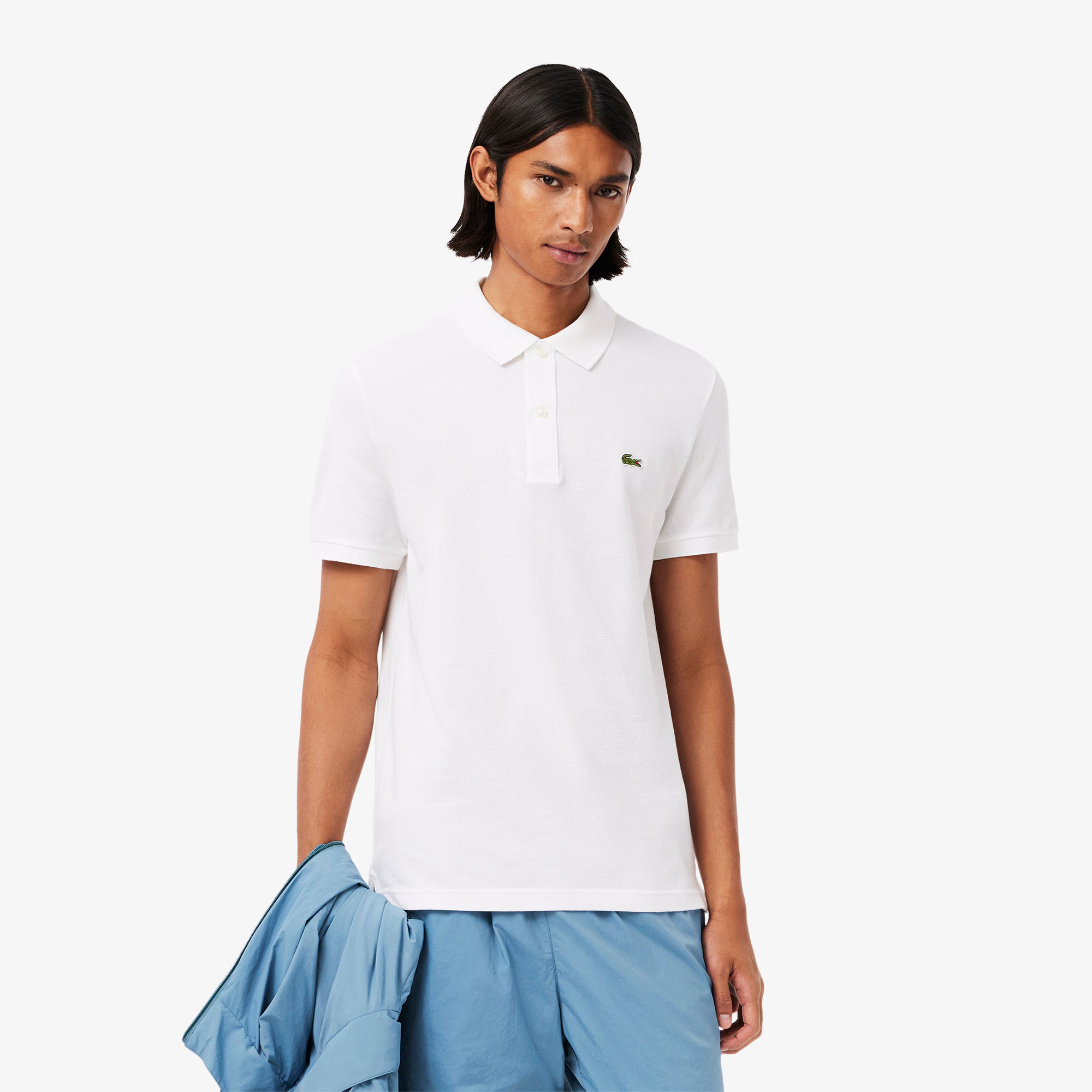 LACOSTE MEN POLO L.12.12 PIQUE WHITE