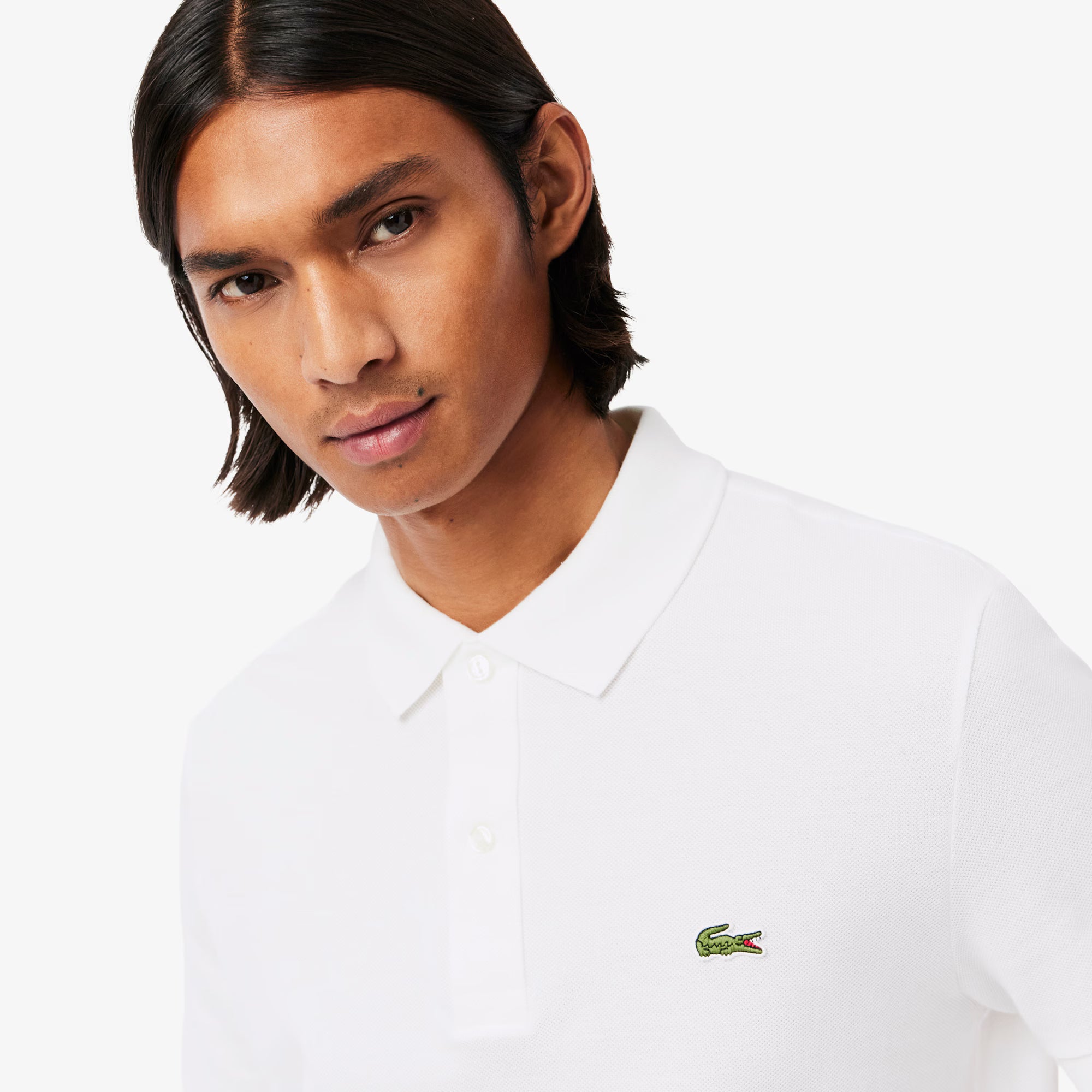 LACOSTE MEN POLO L.12.12 PIQUE WHITE