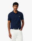LACOSTE MEN POLO L.12.12 PIQUE NAVY BLUE