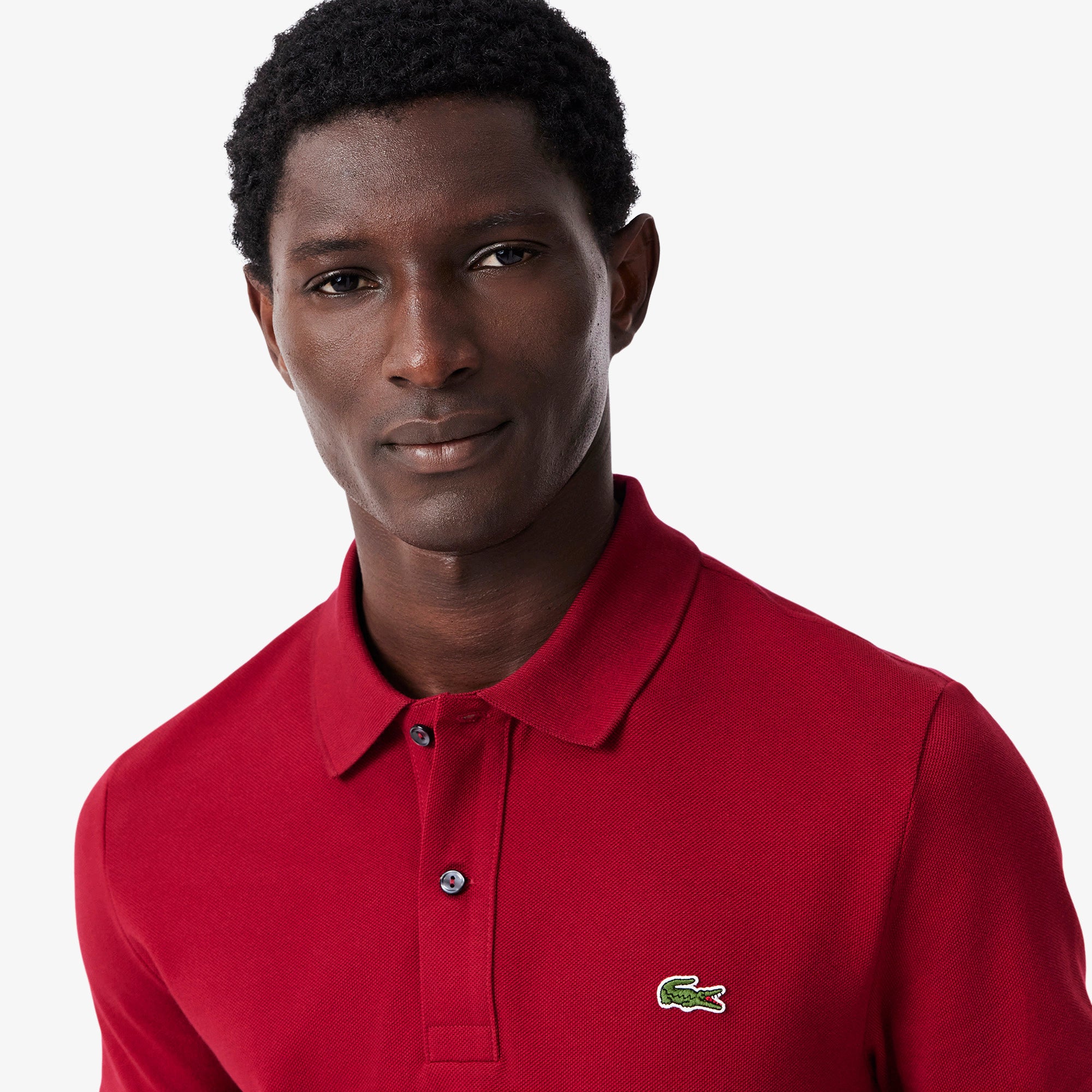 LACOSTE MEN POLO L.12.12 PIQUE BORDEAUX