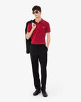 LACOSTE MEN POLO L.12.12 PIQUE BORDEAUX