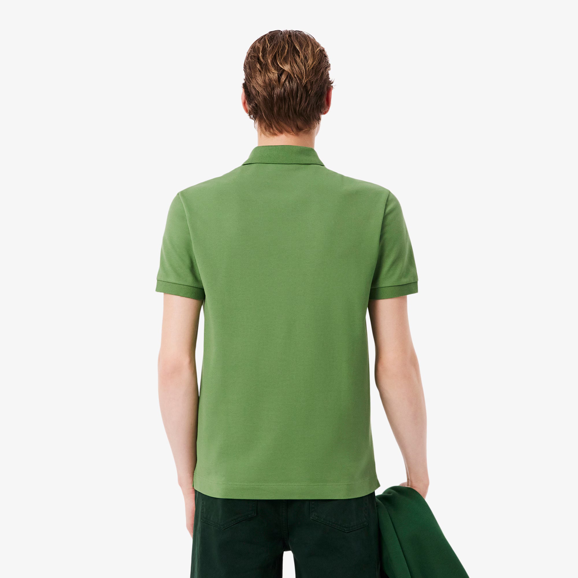 LACOSTE MEN POLO PARIS REGULAR FIT STRETCH PIQUE GREEN