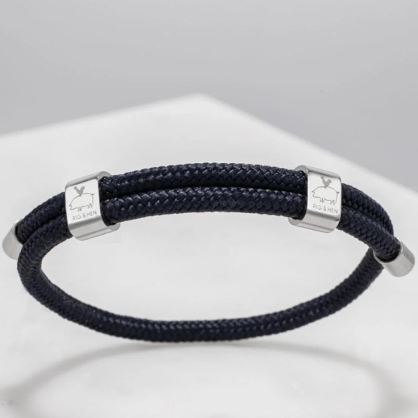 PIG &amp; HEN ARMBAND LITTLE LEWIS DBL NAVY SILVER