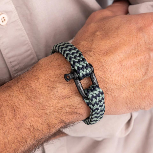 PIG &amp; HEN ARMBAND GORGEOUS GEORGE ATLAS GREEN BLACK