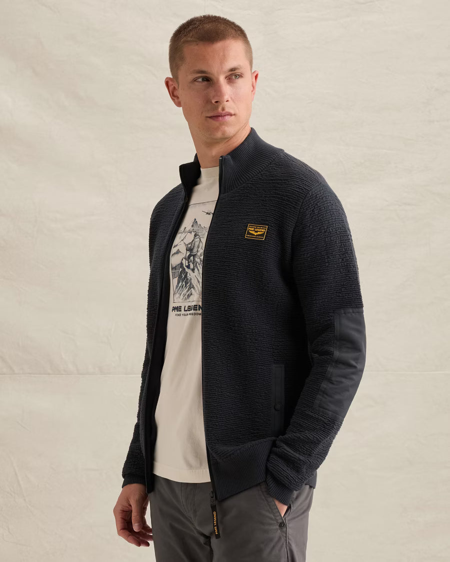 PME LEGEND VEST ZIP JACKET TEXTURE YARN SALUTE