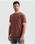 PME LEGEND T-SHIRT ALLOVER PRINT COTTON SLUB ROAN ROUGE