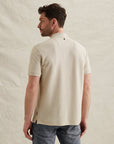 PME LEGEND POLO WAFFLE STRUCTURE PIQUE BONE WHITE