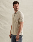 PME LEGEND POLO WAFFLE STRUCTURE PIQUE BONE WHITE