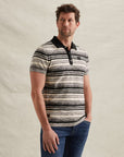 PME LEGEND POLO COTTON SLUB STRIPE SALUTE