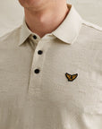 PME LEGEND POLO JACQUARD JERSEY BONE WHITE