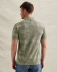 PME LEGEND POLO PRINTED TWO TONE PIQUE ICEBERG GREEN