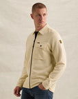 PME LEGEND OVERSHIRT JERSEY WAFFLE SHIRT BONE WHITE