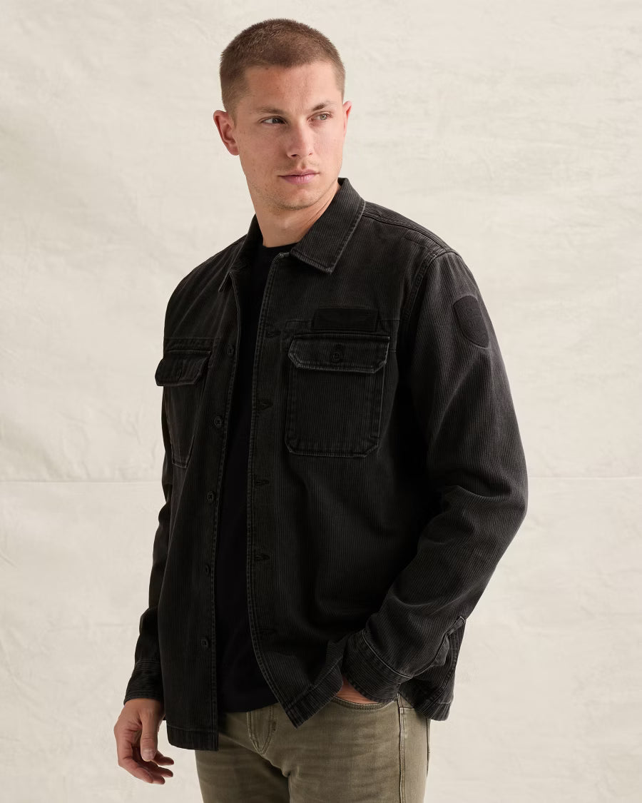 PME LEGEND OVERSHIRT BEDFORD GARMENT DYE STRUCTURED OBSIDIAN