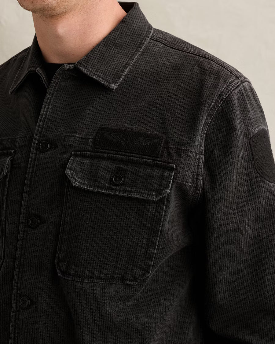 PME LEGEND OVERSHIRT BEDFORD GARMENT DYE STRUCTURED OBSIDIAN