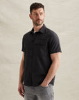 PME LEGEND OVERHEMD SHORT SLEEVE SHIRT COTTON SLUB GRAPHITE