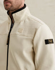 PME LEGEND VEST ZIP JACKET INTERLOCK SWEAT BONE WHITE