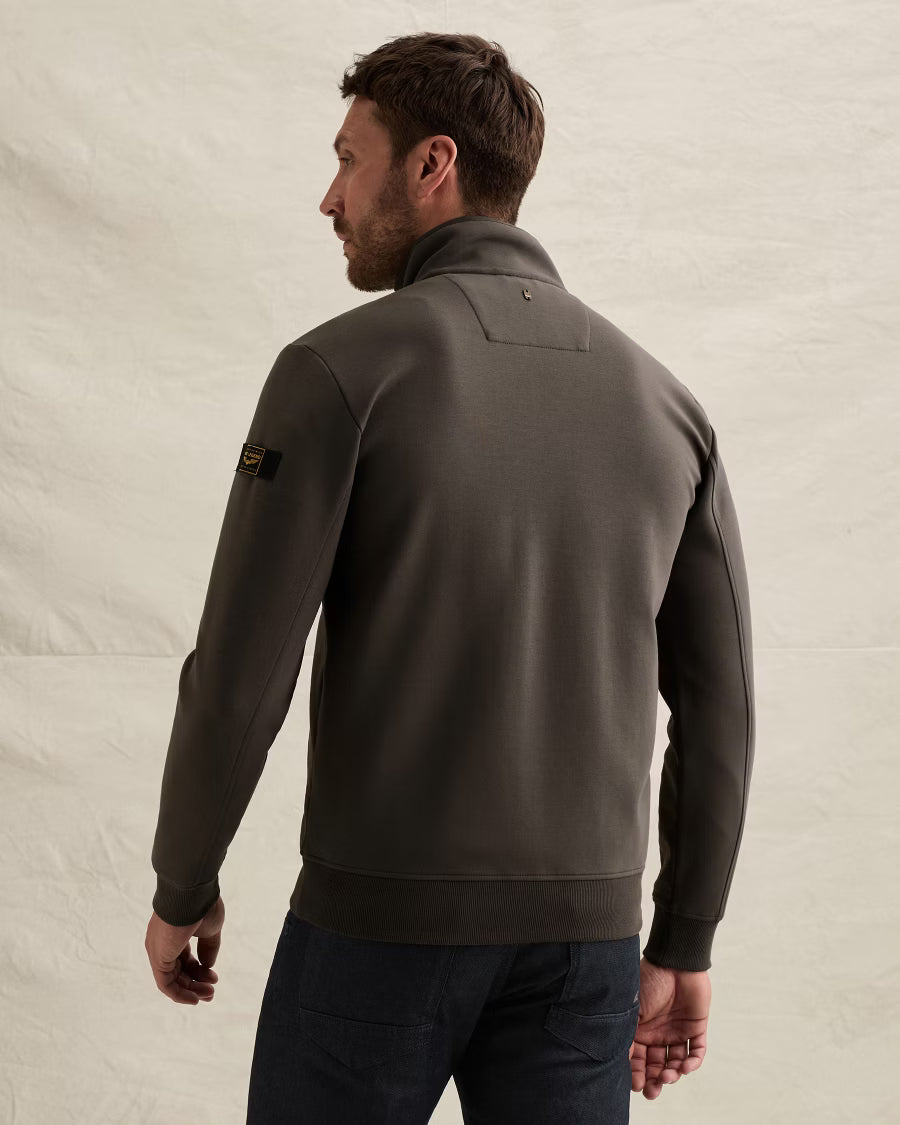 PME LEGEND VEST ZIP JACKET INTERLOCK SWEAT BELUGA