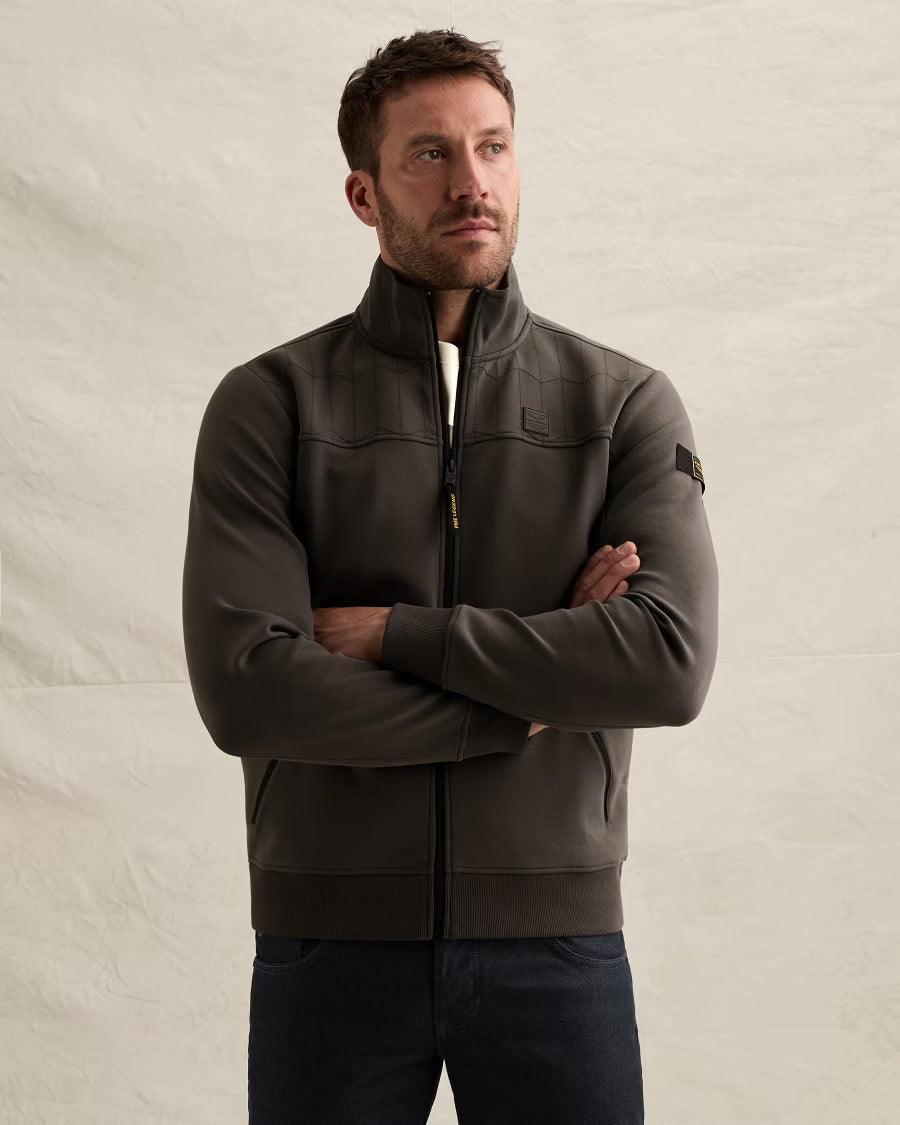 PME LEGEND VEST ZIP JACKET INTERLOCK SWEAT BELUGA