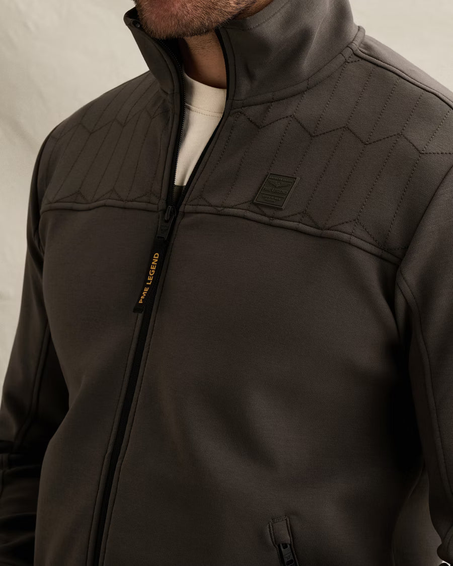 PME LEGEND VEST ZIP JACKET INTERLOCK SWEAT BELUGA
